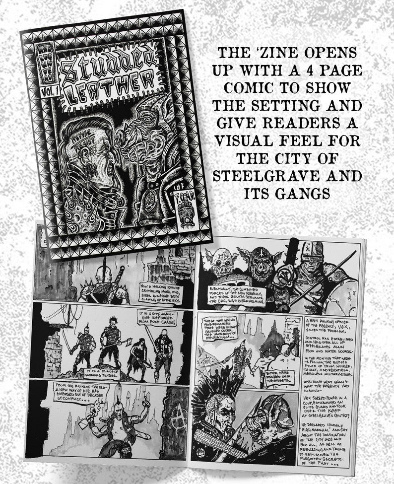 Studded Leather Print Zine